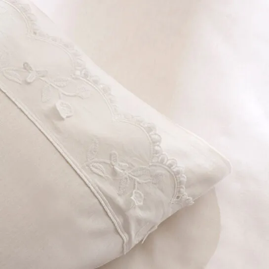 Karaca Home Delvyn %100 Pamuk Çift Kişilik Nevresim Takımı Beyaz