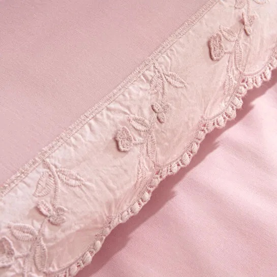 Karaca Home Delvyn %100 Pamuk Çift Kişilik Nevresim Takımı Pudra