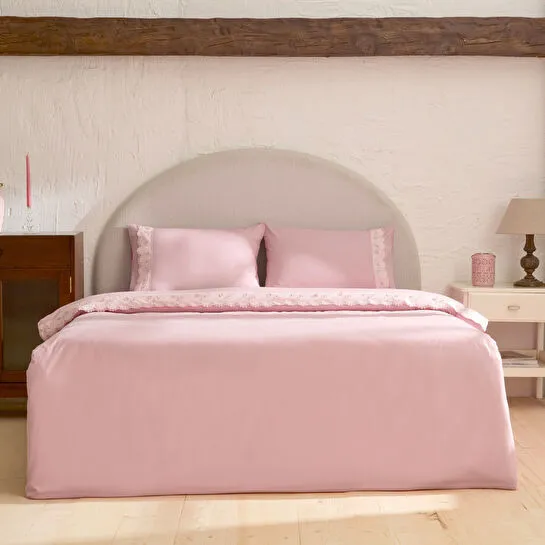 Karaca Home Delvyn %100 Pamuk Çift Kişilik Nevresim Takımı Pudra