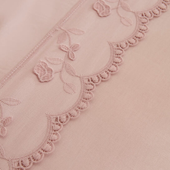 Karaca Home Delvyn %100 Pamuk Çift Kişilik Nevresim Takımı Pudra