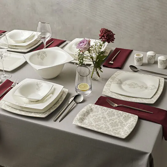 Karaca Fine Pearl Paris 58 Parça 12 Kişilik Yemek Takımı