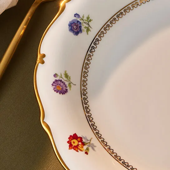 Karaca Royal Bone Diana 32 Parça 6 Kişilik Kahvaltı Takımı Gold