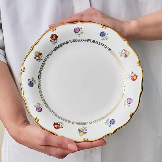 Karaca Royal Bone Diana 32 Parça 6 Kişilik Kahvaltı Takımı Gold