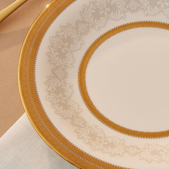 Karaca Royal Bone Charlotte 32 Parça 6 Kişilik Kahvaltı Takımı Gold