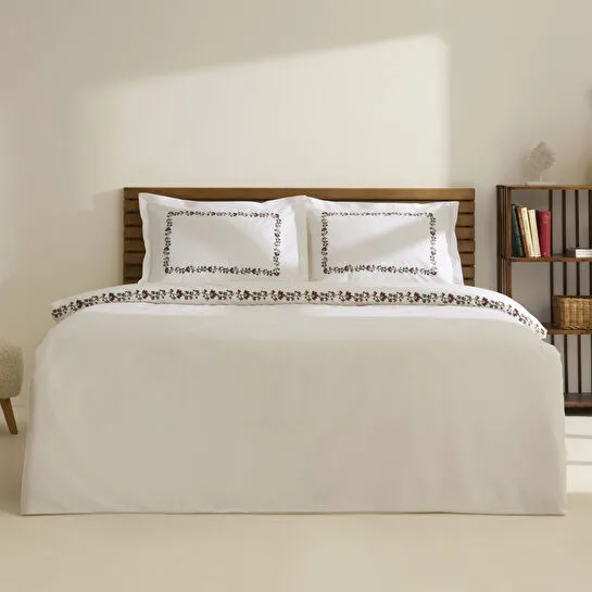 Karaca Home Merlith Çift Kişilik Nevresim Takımı Beyaz