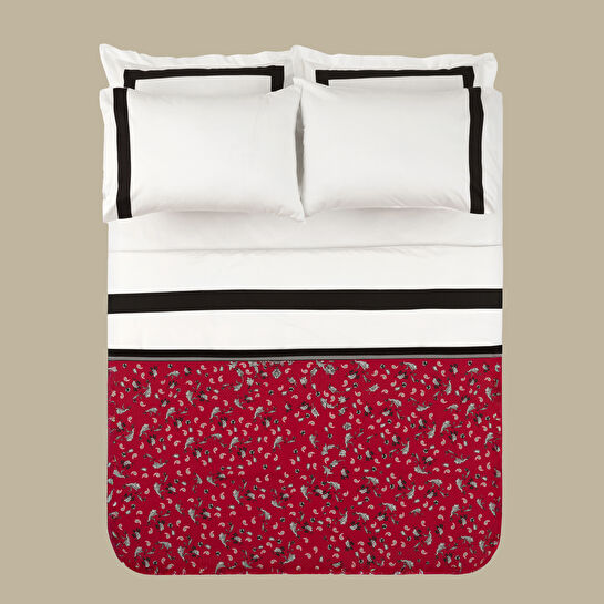 Karaca Home X 2Wins Rosso Notte Çift Kişilik Yatak Örtüsü Kırmızı