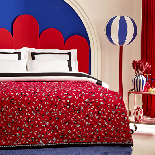 Karaca Home X 2Wins Rosso Notte Çift Kişilik Yatak Örtüsü Kırmızı