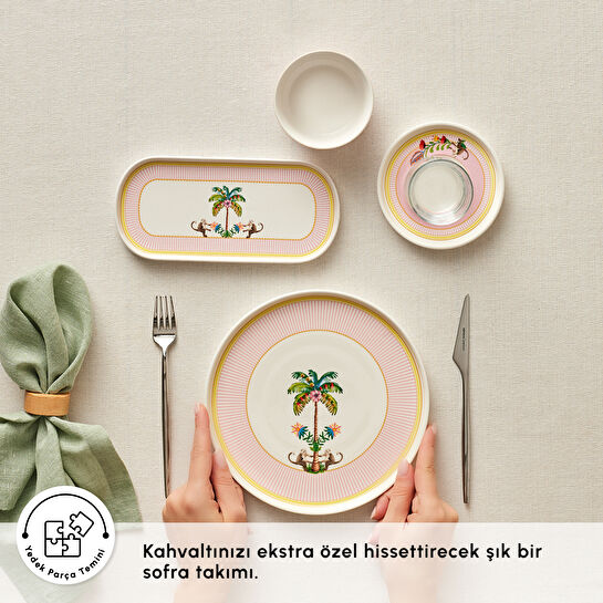 Karaca Stream Bone Floric 28 Parça 6 Kişilik Kahvaltı Seti