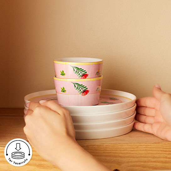 Karaca Stream Bone Floric 28 Parça 6 Kişilik Kahvaltı Seti