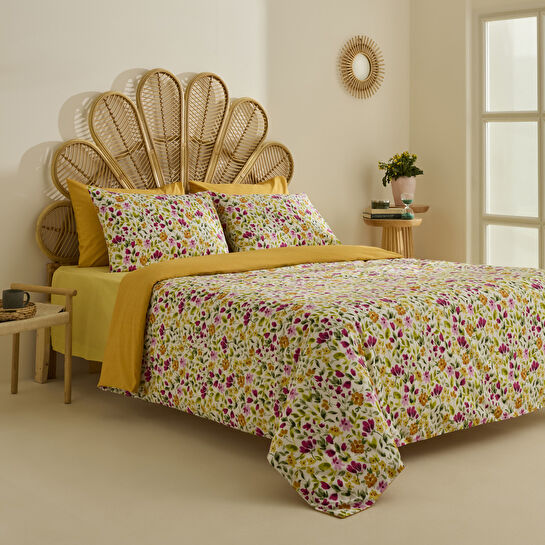 Sarah Anderson Bloomsy Çift Kişilik Nevresim Takımı Pembe