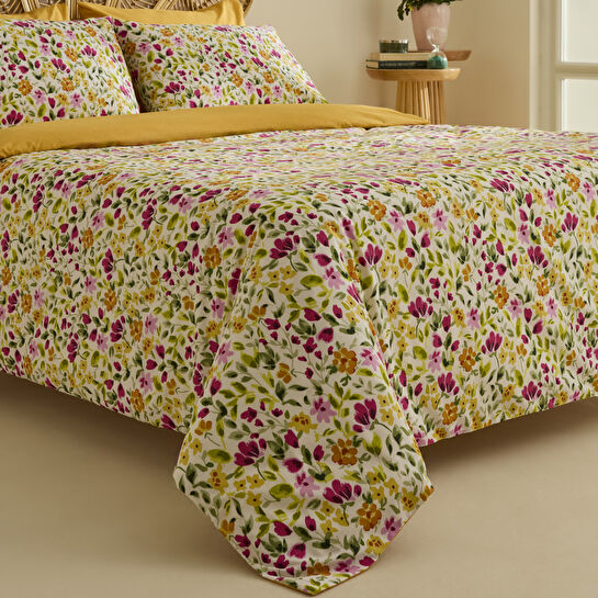 Sarah Anderson Bloomsy Çift Kişilik Nevresim Takımı Pembe