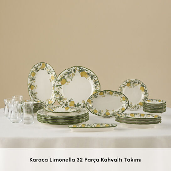 Karaca Limonelle 32 Parça 6 Kişilik Kahvaltı Takımı
