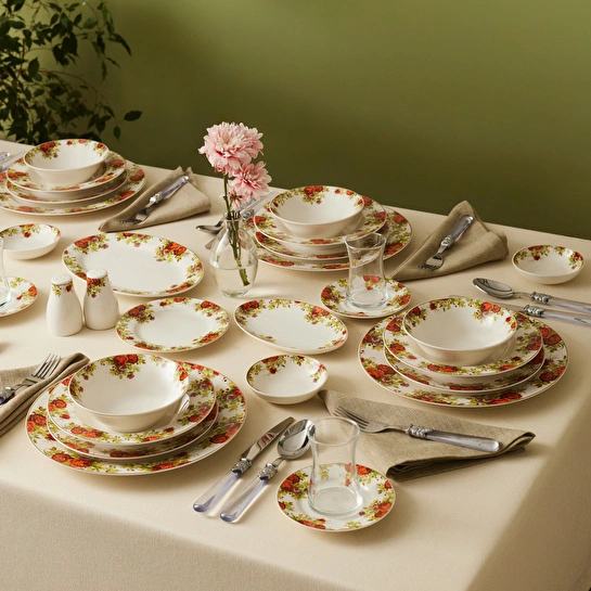 Karaca Elegance Bone Montebello 60 Parça 8 Kişilik Yemek Takımı