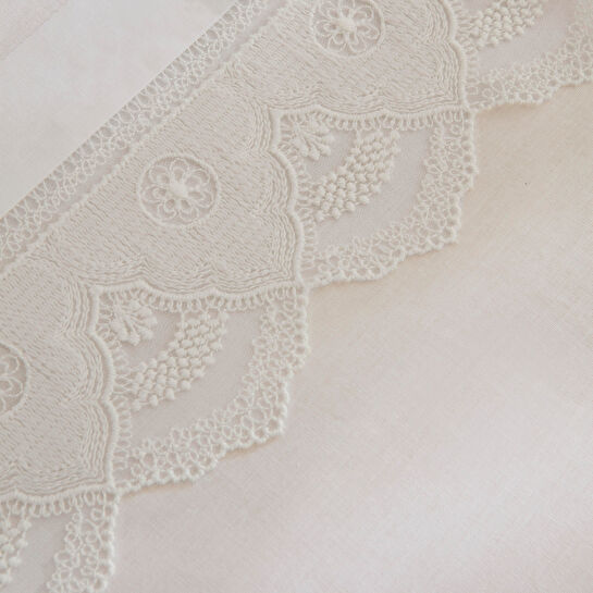 Karaca Home Teora Dantelli Çift Kişilik Nevresım Takımı Beyaz