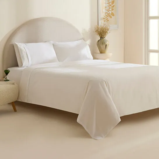 Karaca Home Teora Dantelli Çift Kişilik Nevresım Takımı Beyaz