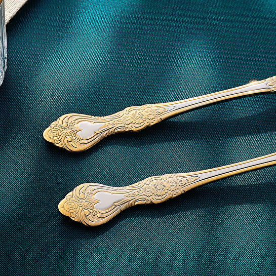 Karaca Juliet 12 Kişilik 84 Parça Çatal Kaşık Bıçak Takımı Gold