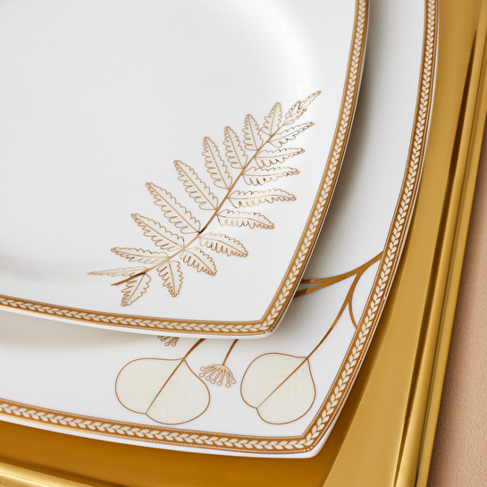 Karaca Square Bone Hazel 60 Parça 12 Kişilik Kare Yemek Takımı