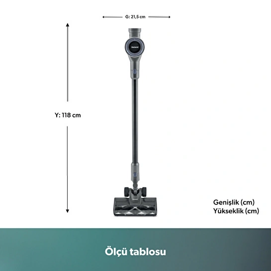 Homend Dustrider 1271H 160W Şarjlı Dikey Süpürge 12 KPA