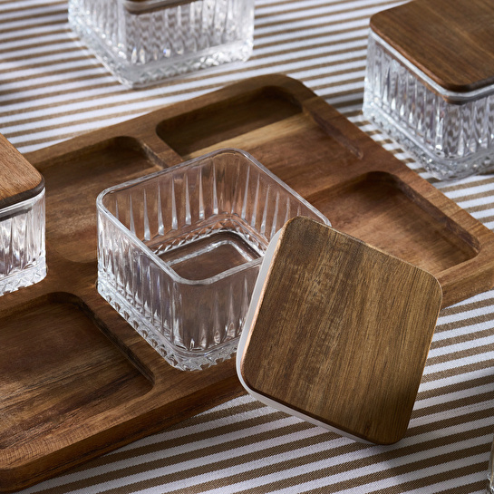 Karaca Mova Akasya 6'lı Tepsili Kahvaltılık