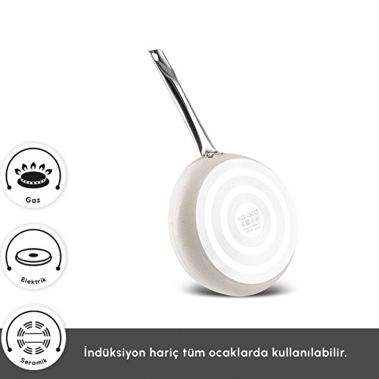 Karaca Biogranit White Stone 7 Parça Tencere Seti