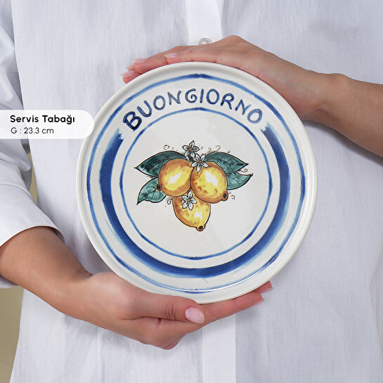İstanbul Porselen Buongiorno 14 Parça 6 Kişilik Kahvaltı Takımı