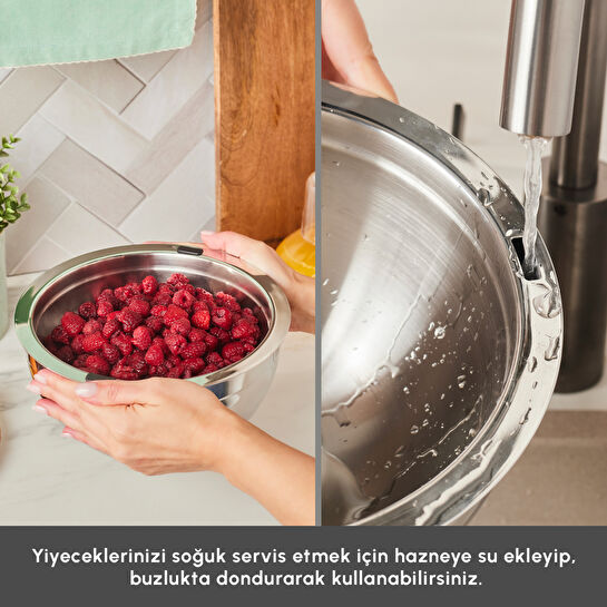 Karaca Mutfaksever Ice Hot Bowl Çelik Servis Kasesi 20 cm