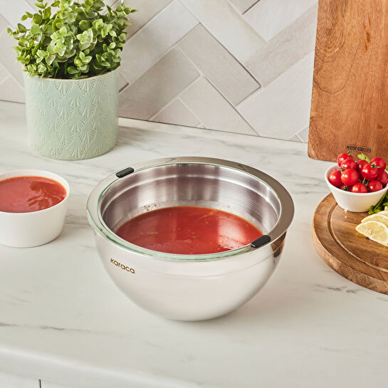 Karaca Mutfaksever Ice Hot Bowl Çelik Servis Kasesi 20 cm