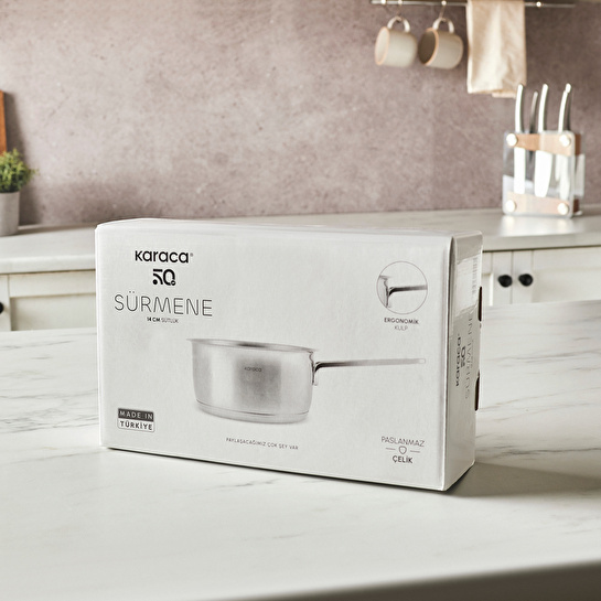 Karaca Sürmene Çelik Sütlük/Sosluk 14 cm