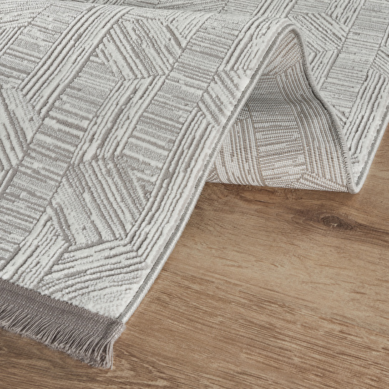 Kaşmir Halı 7/24 Sahara Sofline Aura Grey 80x300 cm
