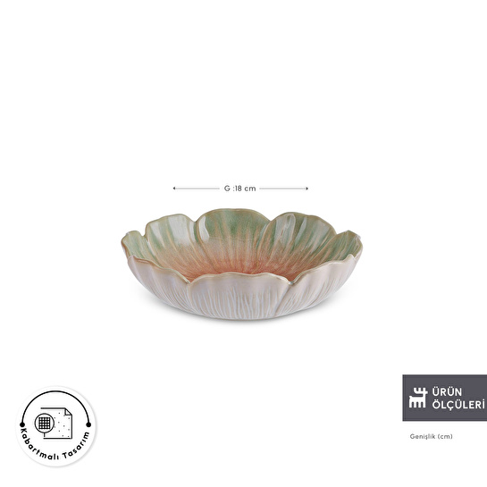 Karaca Magnolia Çukur Tabak 18 cm