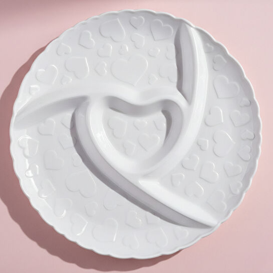 Karaca Pink Love Sunum Tabağı Beyaz 26 cm