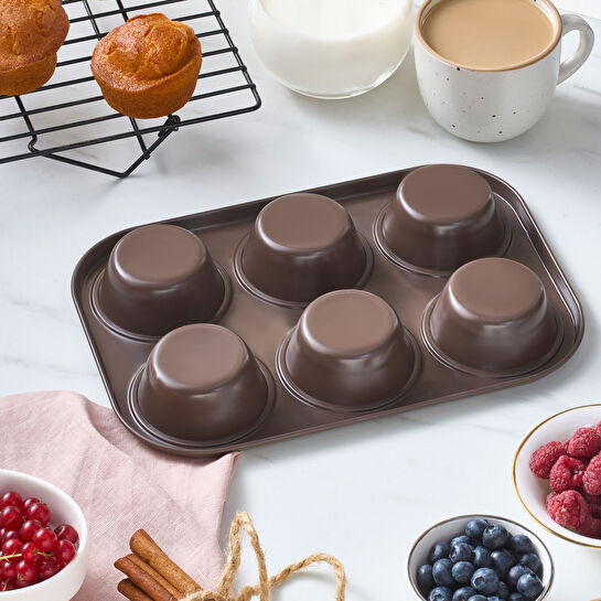 Karaca Mocca 6'lı Muffin Kalıbı
