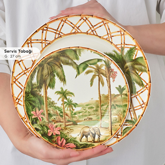 Karaca Forever Bone Bonet 24 Parça 6 Kişilik Yemek Takımı