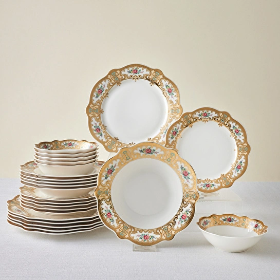 Karaca Forever Bone Majesty 24 Parça 6 Kişilik Yemek Takımı