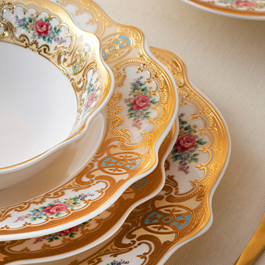 Karaca Forever Bone Majesty 24 Parça 6 Kişilik Yemek Takımı