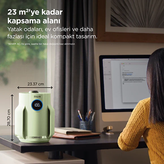 Shark NeverChange5 Compact Pro Hava Temizleyici - Yeşil