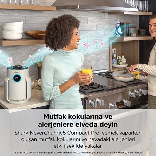 Shark NeverChange5 Compact Pro Hava Temizleyici - Beyaz