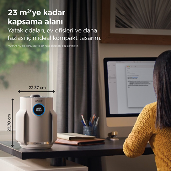 Shark NeverChange5 Compact Pro Hava Temizleyici - Beyaz