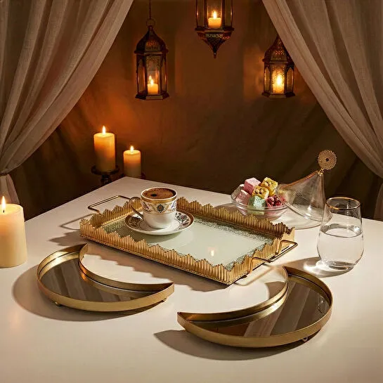 Karaca Home Nisra Dekoratif Tepsi 26x35 cm