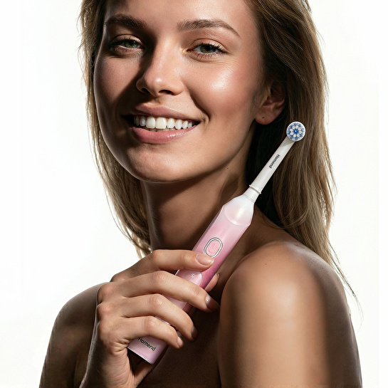 Homend Brushboss 4701H 4 Modlu 21 Gün Kullanım Süreli Akıllı Zamanlayıcılı Şarjlı Diş Fırçası Pembe