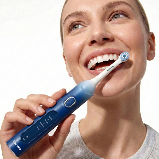 Homend Brushboss 4701H 4 Modlu 21 Gün Kullanım Süreli Akıllı Zamanlayıcılı Şarjlı Diş Fırçası Mavi