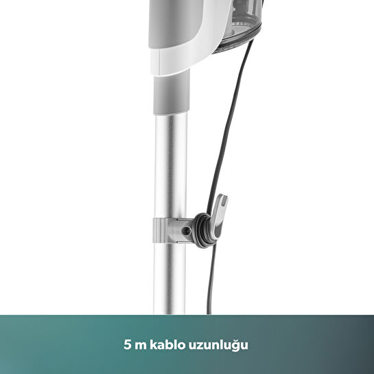 Homend Dustroyer 1272H 2 in 1 Kablolu Dikey Süpürge Beyaz Gri