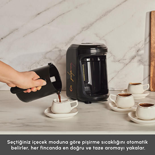 Karaca x Galatasaray Lisanslı Hatır Hüps Marş Söyleyen Sütlü Türk Kahve Makinesi