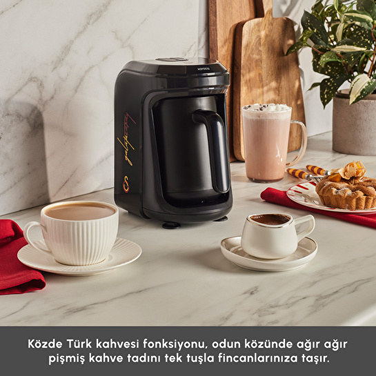 Karaca x Galatasaray Lisanslı Hatır Hüps Marş Söyleyen Sütlü Türk Kahve Makinesi