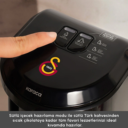 Karaca x Galatasaray Lisanslı Hatır Hüps Marş Söyleyen Sütlü Türk Kahve Makinesi