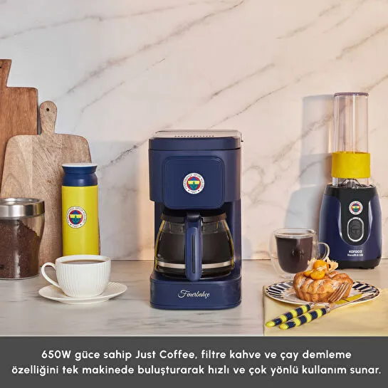 Karaca x Fenerbahçe Just Coffee Aroma 2 in 1 Filtre Kahve ve Çay Demleme Makinesi
