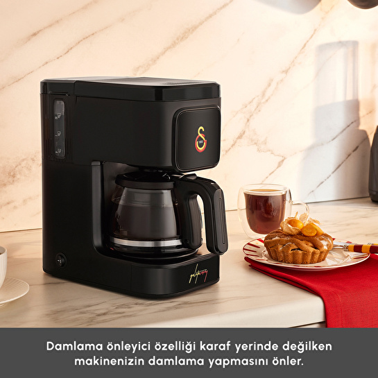 Karaca x Galatasaray Just Coffee Aroma 2 in 1 Filtre Kahve ve Çay Demleme Makinesi