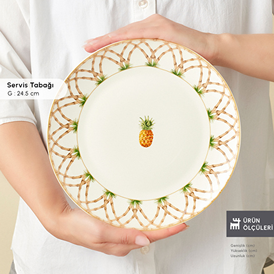 Karaca Forever Bone Pinello 26 Parça 6 Kişilik Kahvaltı Takımı