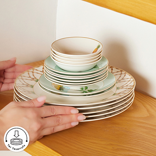 Karaca Forever Bone Pinello 26 Parça 6 Kişilik Kahvaltı Takımı