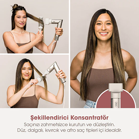 Shark FlexStyle 3-in-1 Saç Kurutma Şekillendirme Sistemi - Stone